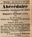 Anzeige für Französisch-Lehrbuch, Fürther Tagblatt 20.6.1848