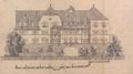 Studienblatt zur Bebauung des Gran'schen Grundstücks mit Durchfahrt nach Baurat Holzer (Ansicht Stadtparkseite), um 1910