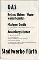 Werbung der Stadtwerke Fürth, 1970