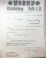Einladung der NSDAP-Kreisleitung zur "wichtigen Zusammenkunft" mit Geismann-Braustüberl, 1935