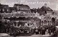 Gruß von der <!--LINK'" 0:51-->, historische Ansichtskarte, Fotocollage vom Dreikönigsplatz, um 1910