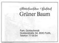 Werbung 1979 vom Gasthaus <a class="mw-selflink selflink">Grüner Baum</a> in der <!--LINK'" 0:29-->