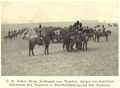 Übernahme des Regiments durch Prinz Ferdinand von Bourbon in Paradeaufstellung am Hainberg am 12. März 1911