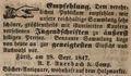 Zeitungsanzeige des Bücherantiquars <!--LINK'" 0:0-->, September 1847