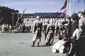 Aufmarsch des Afrika Korps auf dem Schlageterplatz 1941 mit Flakgeschützen.