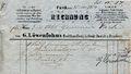 Rechnung von G. Löwensohn Buchhandlung Lithographische Anstalt & Druckerei vom 25. November 1864 - mit Unterschrift von Gerson Löwensohn