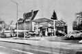 Blick auf die ehem. Tankstelle in der Vacher Straße 40, ca. 1970