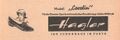 Werbung vom Schuhhaus Hagler in der Schülerzeitung <!--LINK'" 0:217--> Nr. 1 1958