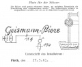 Händische Skizze eines Aushängeschilds für die ehemalige Gaststätte <a class="mw-selflink selflink">Zum Wilhelmsbad</a>.