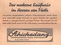 Werbung Versandhaus Quelle in der Schülerzeitung <!--LINK'" 0:28--> Nr. 2 1955