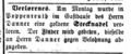 Verlustanzeige im Fürther Tagblatt 21.02.1858