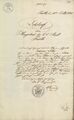 Lehrbrief für den Maurergesellen Johann Loehr vom 14. Oktober 1830