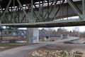 die neue Bremenstaller Brücke hinter der <!--LINK'" 0:10-->, westlicher Zugang von der <!--LINK'" 0:11--> her im Dezember 2020