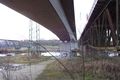 3-Brücken-Blick mit neuer <!--LINK'" 0:7--> und <!--LINK'" 0:8--> mit neuem S-Bahn Brückenanbau im Dezember 2020