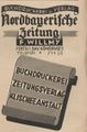 Werbe Eintrag im Fürther Adressbuch 1931 der Druckerei  Nordbayerische Zeitung siehe unter  am .