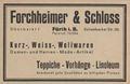 Werbung im Fürther Adressbuch von 1931 der ehem. Firma <!--LINK'" 0:19--> am <!--LINK'" 0:20-->, in dessen Gebäude jetzt das <a class="mw-selflink selflink">Papierhaus Schöll</a> etabliert ist.