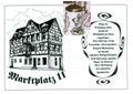 Jahres Bierkrüg der Bürgervereinigung zur Fürther Altstadtweihnacht 1988 Motiv Anwesen . Auflage 500 Stück, Preis 65 DM.