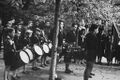 Volkstrauertrag Nov. 1957 in der <!--LINK'" 0:9--> mit Teilnahme der DPSG Pfadfinder und Trommler der BDP