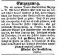 Entgegnung Halberstädter, Fürther Tagblatt 28.11.1852.jpg