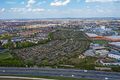 Blick über die Südstadt/ Kalbsiedlung mit den Kleingartenkolonien Süd I &amp; Süd II, April 2020