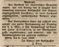 Versammlung wg. Scharre-Angelegenheit im Gasthaus Hirschfeld, Fürther Tagblatt 8. Juli 1848