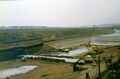 Sanierungsarbeiten am Kanalbett und Neubau des Sperrwerks  Nähe der  im April 1984