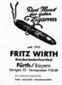 Werbung im DLRG-Kurier 1957 für die Lotto- und Toto-Annahmestelle