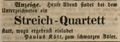 Zeitungsanzeige von Paulus Kütt, Wirt <a class="mw-selflink selflink">zum schwarzen Adler</a>, Februar 1847