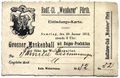 Einladungskarte zum Großen Maskenball im großen Sall der ehem. Gaststätte Weißengarten durch den Radfahrer-Club Wanderer, 1912
