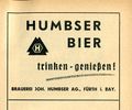 Werbung der [[Brauerei Humbser]] von 1965