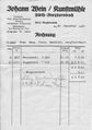 Rechnung der Kunstmühle Johann Wein vom 20. Dezember 1938 mit Empfangsquittierung,&lt;br/&gt;Dokument von Albert K. Wein mit freundlicher Genehmigung für FürthWiki bereitgestellt