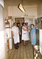 Aufnahme von 1978 mit Teil der Küche der . In der Bildmitte Wirt Ernst Weger und seine Frau Marie.