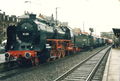 Lok-Parade auf dem Fürther <!--LINK'" 0:43--> zum Jubiläum <a class="mw-selflink selflink">150 Jahre Deutsche Eisenbahn</a>