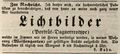 Erste Zeitungsannonce von <!--LINK'" 0:19--> über die Anfertigung von Daguerrotpyen, Dezember 1843