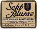 Flaschenetikett für künstliche Brauselimonade der Marke "Sekt-Blume" von Jakob Schöber