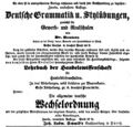 Annonce für Brentano-Schriften, Fürther Tagblatt 27.12.1853