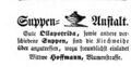 Suppen-Anstalt bei Witwe Hoffmann in der Blumenstraße, Oktober 1856