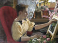 Gemälde <i>Mädchen beim Malen</i> von <!--LINK'" 0:66--> um <a class="mw-selflink selflink">1905</a>