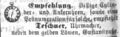 Zeitungsanzeige des Uhrmachers <!--LINK'" 0:22-->, Februar 1863