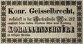 Zeitungsannonce des Juweliers <!--LINK'" 0:13-->, Oktober 1843