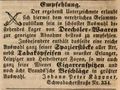Werbeannonce des Drechslers , April 1847