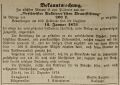 Anzeige Brautstiftung, Fürther Tagblatt 24.12.1874