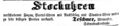 Zeitungsanzeige des Uhrmachers , November 1853
