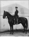 Der junge Hans Geismann zu Pferd