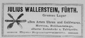 Julius Wallerstein Uhren- und Goldwaren Adressbuch 1893.png