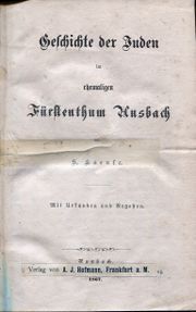 Geschichte der Juden im ehemaligen Fürstenthum Ansbach (Buch).jpg