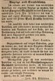 Zeitungsanzeige des Spezereihändlers , Juli 1849