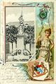 Ansichtskarte mit dem Kriegerdenkmal 1870/71, gel. 1899