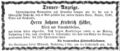 Traueranzeige für den "Wirth und Badeanstaltbesitzer" , November 1867