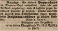 Werbeanzeige des Bildhauers <a class="mw-selflink selflink">Gottfried Leber</a>, Dezember 1846